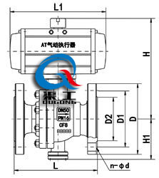 氣動(dòng)襯氟球閥 配AT執行器